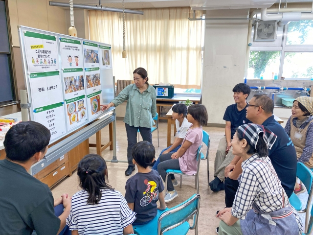 野草の学習と野草お好み焼き作り